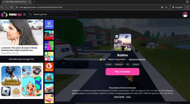 How to Access Roblox Unblocked via Now.gg