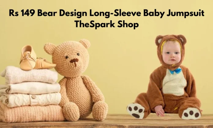 RS 149 Bear Design Long-Sleeve Baby Jumpsuit: A Perfect Blend of Style and Comfort