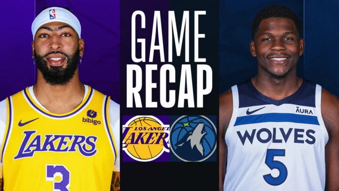 Timberwolves vs lakers match player stats